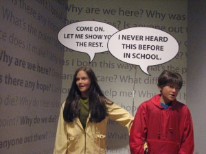 students at museum