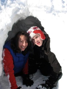 T and me in igloos